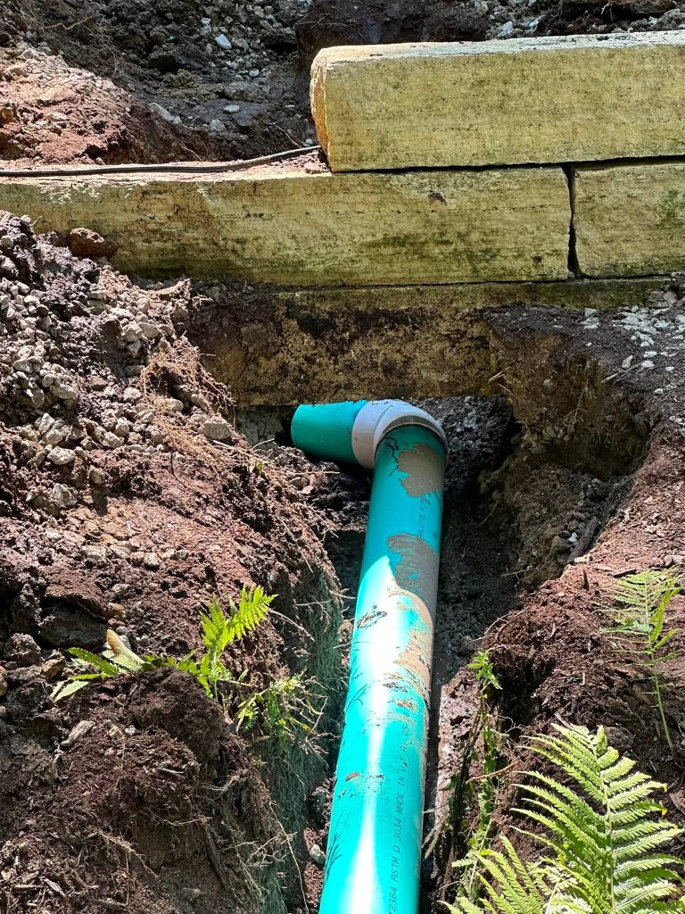 Downspout drain line project